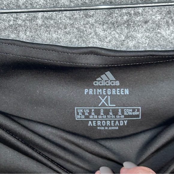 Adidas Prime Green Aeroready Women’s XL 3-Stripe Black Tight Fit Leggings New - Picture 4 of 7